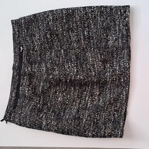 H&M Black and Gray Tweed Mini Skirt size 12